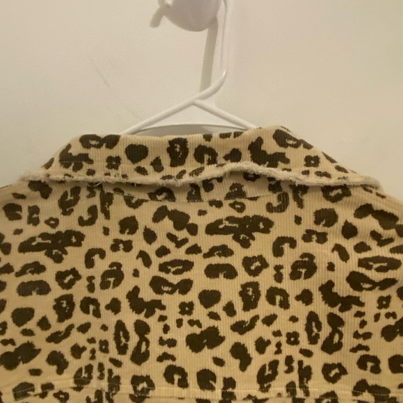Corduroy Leopard Print Jacket - Picture 7 of 8